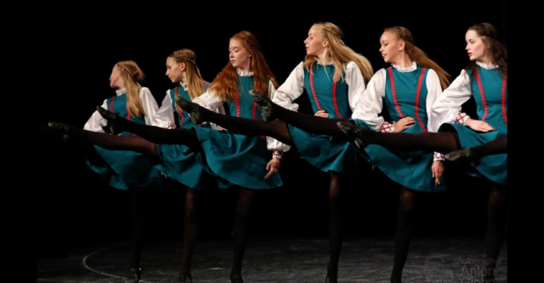 These young girls impress with their interpretation of traditional Irish dance