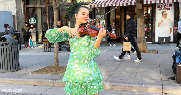 ‘80s hit ‘Gloria’ covered by street violinist