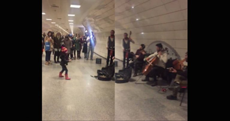 Precious Little Girl Joins Subway Musicians And It’s Adorable Beyond Words