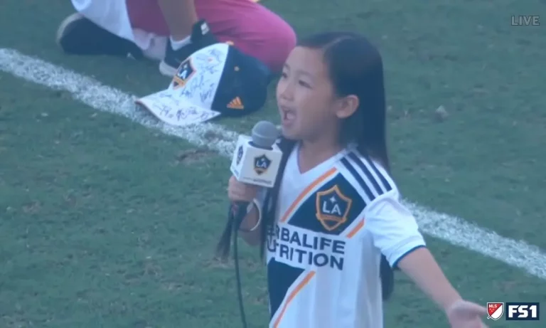 Tiny Girl is Chosen to Sing National Anthem and She Unleashes Into the Mic