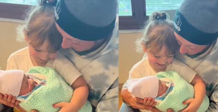 Big Sister Meets Baby Brother For The First Time And Thanks Mom In The Sweetest Way