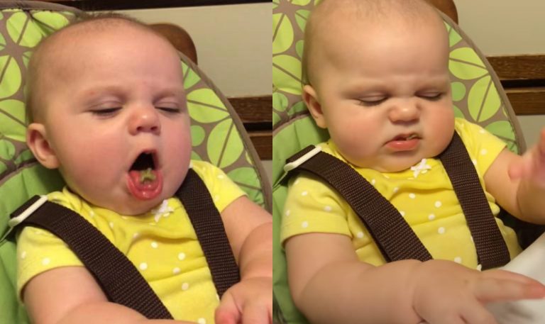 So Funny: 6-Month-Old Gracie Eating Avocado For The First Time.