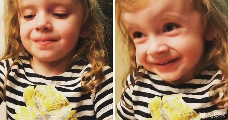 Toddler pretends to like Mom’s spaghetti