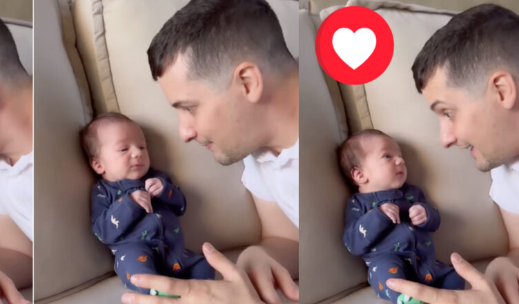 There isn’t a word that can describe how cute they are: the sweetest conversation between a father and his baby girl