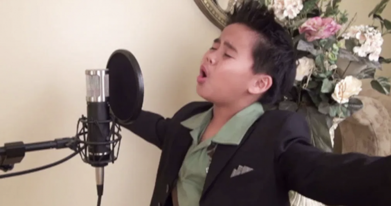 “How Great Thou Art” Sung By 8-Year-Old Sam Santiago