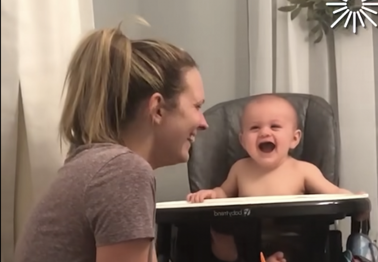 Baby Hysterically Laughing At Mom’s Fake Sneezes