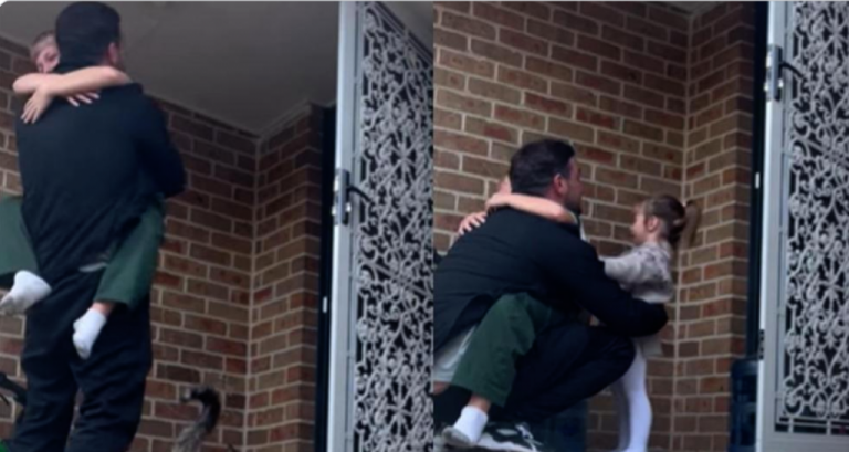 Children’s Sweet Reaction to Father’s Surprise Return Will Melt Your Heart