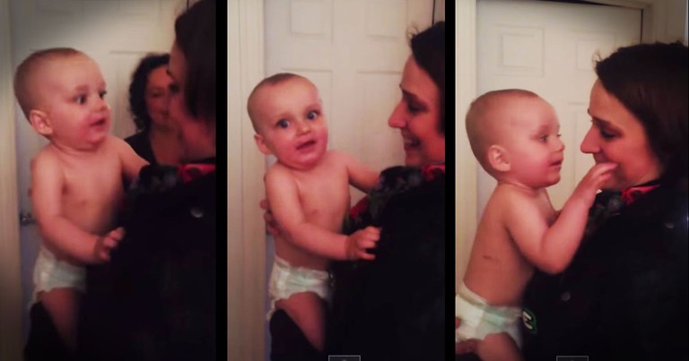 10-Month-Old Baby Meets His Mom’s Twin For The First Time. . .And It’s Precious!