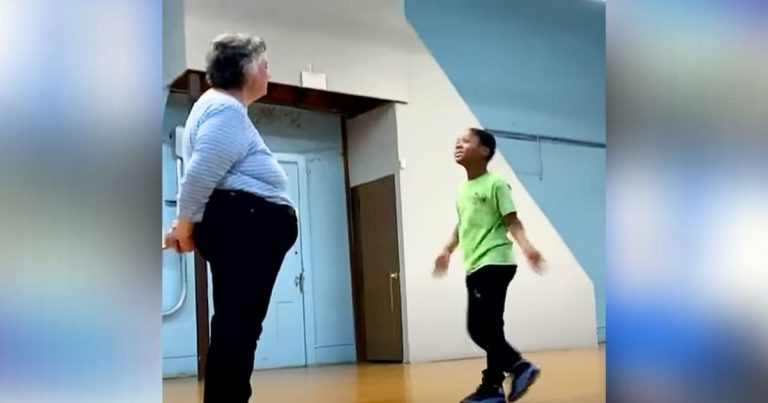 Teacher challenges 2nd grader who called her “old” to dance off and she holds nothing back