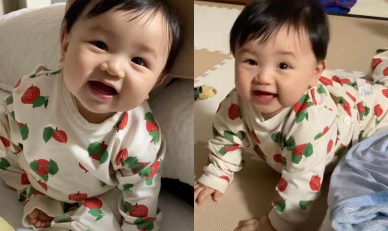 This funny and cute baby is laughing and smiling, and he will melt your heart.