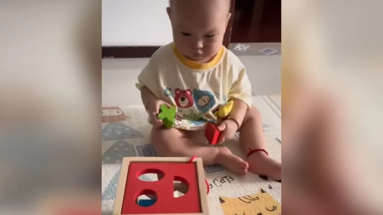 Baby Solves Shape-Fitting Toy In Record Time With Hilarious “Hack”