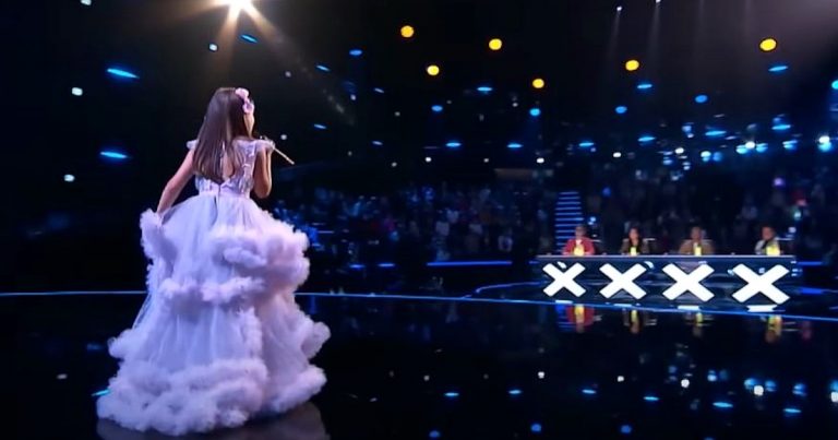 9-year-old in poofy dress sings ‘Never Enough’ and earns standing ovation