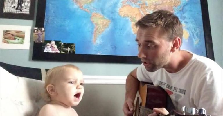 Baby Shows Off Talent In Adorable Baby And Daddy Duet