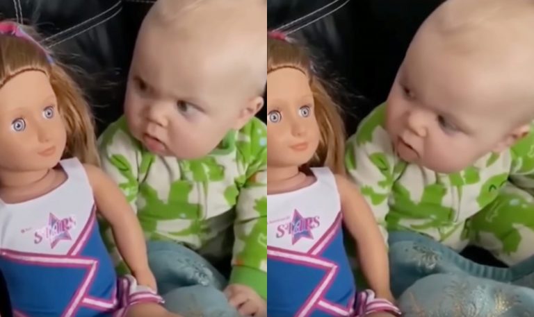 Baby’s Hilarious Disagreement with Her New Doll