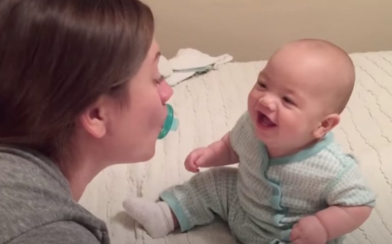 Baby Penn won’t stop Laughing. Hilarious!