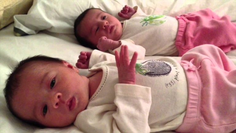 Twin Babies Synchronized Hiccups