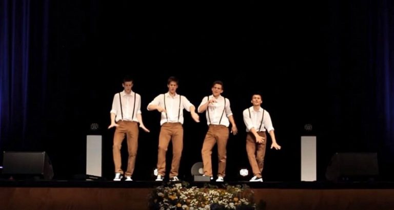 4 Teenage Boys In Prom Night Dance In Sync With 60s Classic Oldies Change Their Moves According To The Rhythms