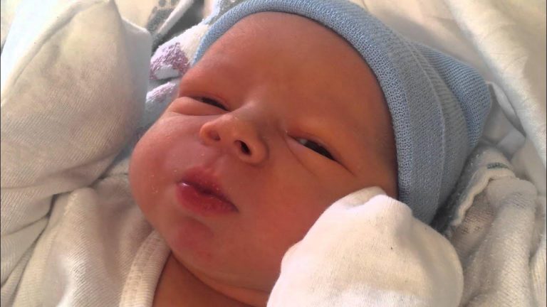 A One-Day-Old Baby Sneezing