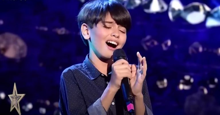 12-yr-old stirs up emotions with powerful cover of Céline Dion song