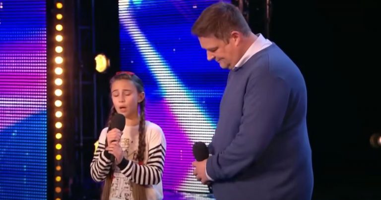 10-yr-old sings ‘The Prayer’ but when dad joins it goes to new heights