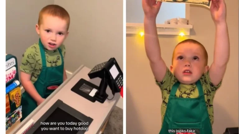 Who Said Grocery Shopping Isn’t Fun? Not This Tiny Cashier!