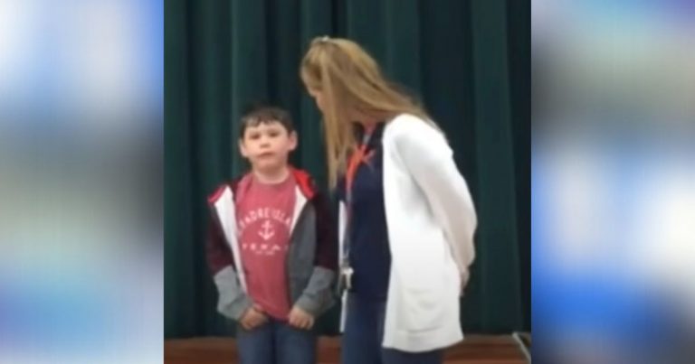 Little boy’s only wish is to be reunited with deployed mom not knowing she’s standing behind him