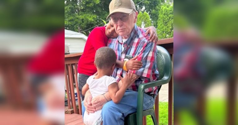 Widowed elderly man gets second chance at a family when family of 7 move in across the street