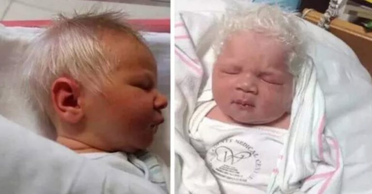 Baby Born With Gray Hair Has The Internet Talking