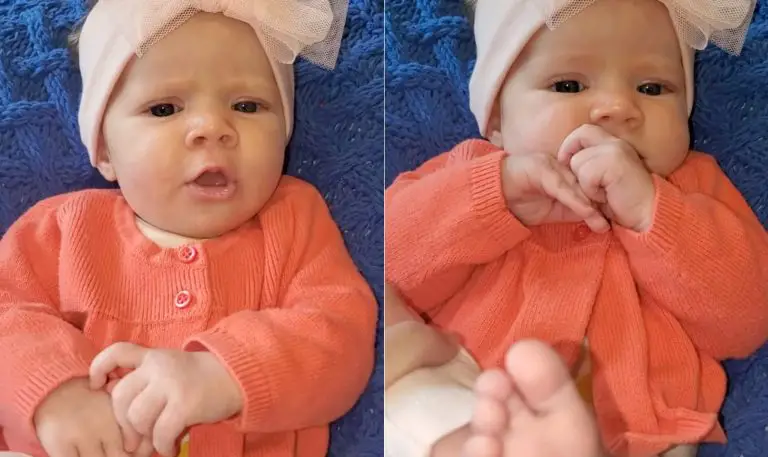 A Precious Moment: Little Girl’s Delightful Cooing with Mommy