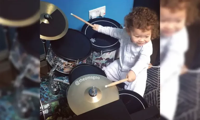 Little Drummer Boy Hurts His Finger While Drumming, His Reaction Is The Cutest!