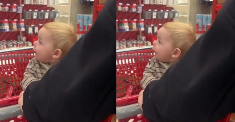 Toddler’s Priceless Reaction to Christmas Display Will Melt Your Heart