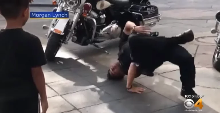 This Kid Tries To Show Off His Dancing Skills To The Cop But The Cop Shows Even Better Move