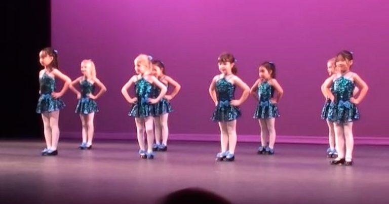 5-year-old tappers wait for music before delivering the most adorable dance