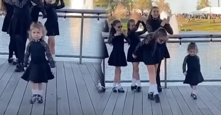 3-year-old Irish girl Shows her dancing skills