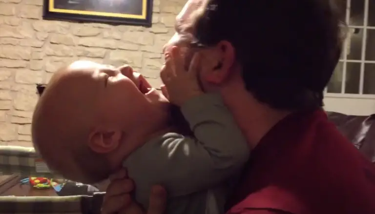 Cutest Dad Knows How to Make His Son Laugh!