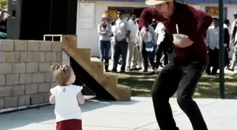 He Challenges Toddler to Dance Off but Her Moves Steal the Show