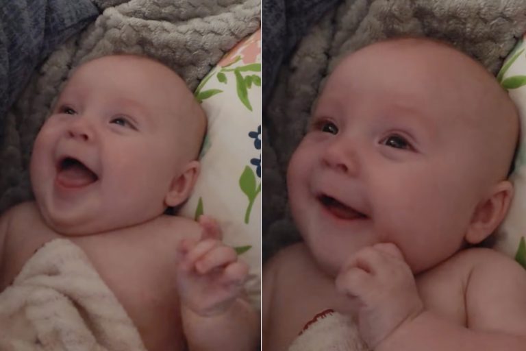 Such a joy to watch! Adorable, delightful baby talk and cooing