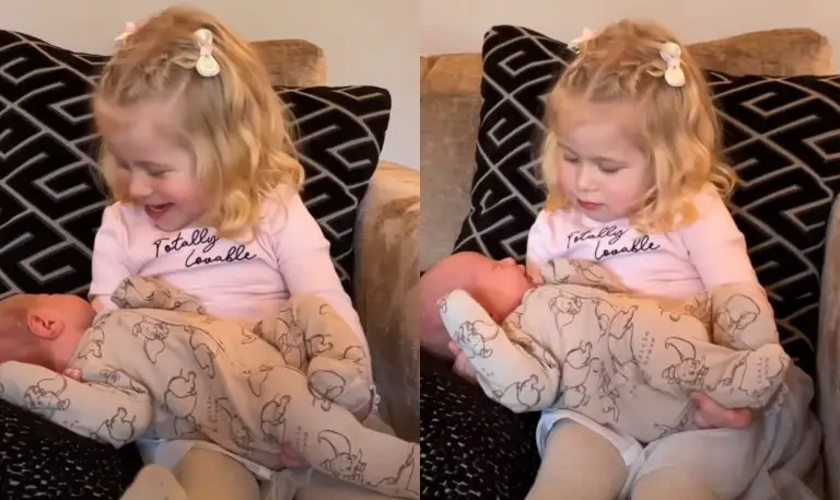 Adorable Little Girl Meets Her Baby Brother For The First Time!