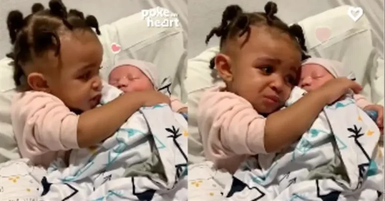 Big Sister Cries Meeting New Baby For The First Time