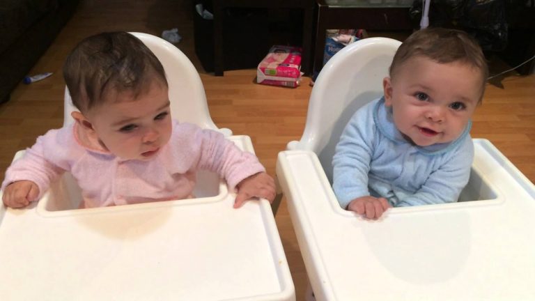 Twin Boy and Girl’s Synchronized Hiccups. So funny