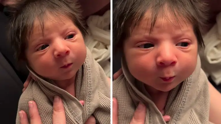 Baby girl makes the most hilarious “suspicious” faces