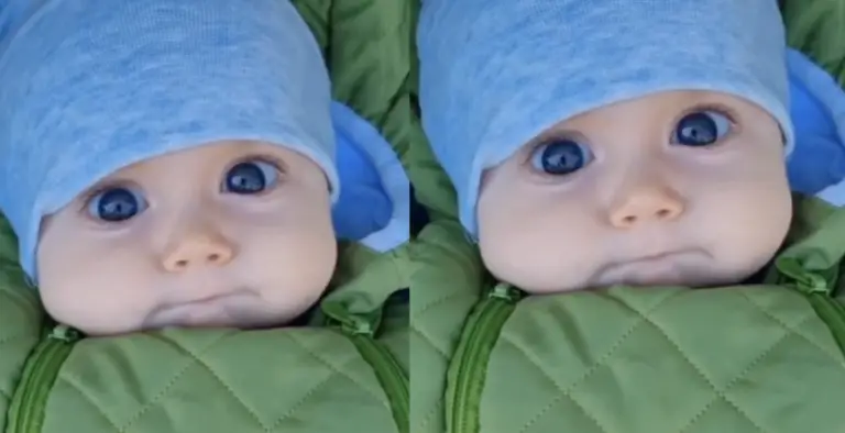 Captivating Blue: A Baby’s Innocence through Sapphire Eyes