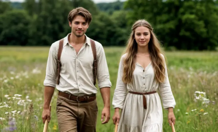 The gravely ill son of wealthy parents married a simple-minded girl, and she took him off to a backwater. Six months later, his parents could barely recognize him.