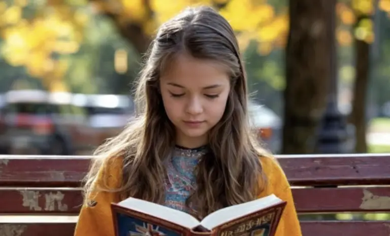 A stranger in the park gave the girl a book. When she showed it to her mother, she gasped and turned pale.