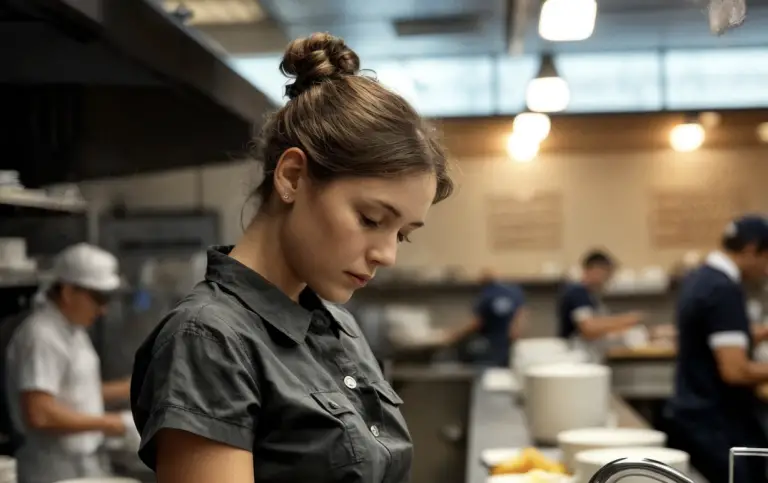 The girl was quietly humming by the sink full of dirty dishes… And she didn’t know that a silent chef with a millionaire fortune was listening to her.