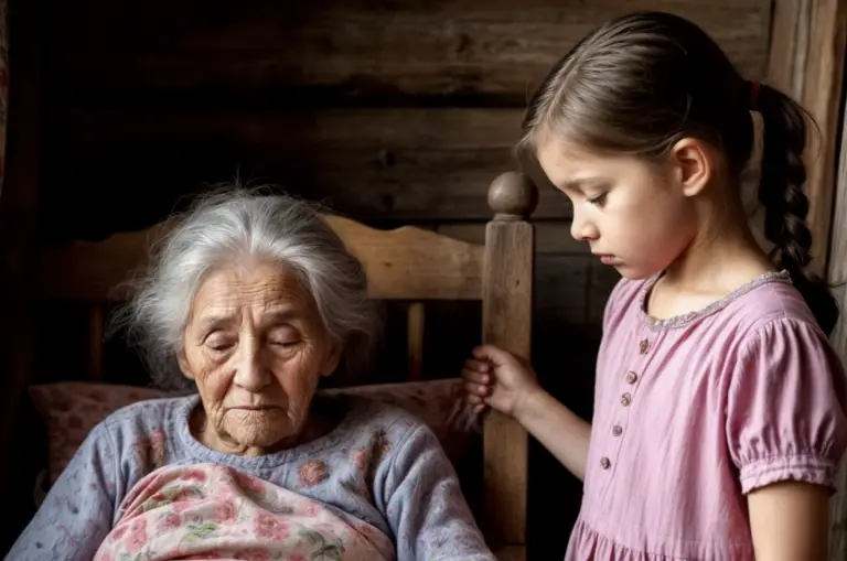 He doesn’t go to kindergarten because… well, there’s no one to take us there. We also have a grandmother, but she… can’t get out of bed.