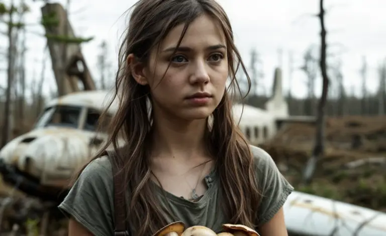The orphan girl who inherited a modest house deep in the forest went mushroom picking and found an airplane… One look inside the cockpit changed everything…
