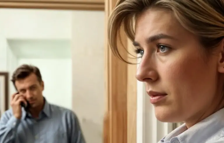 The husband, unaware that his wife was at home, revealed his secret during a phone chat with his mother.