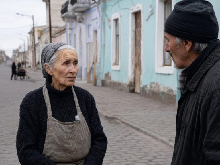 “Please, my dear, have pity on me… I haven’t eaten bread in three days, and I have no money left,” the old woman begged the market seller.