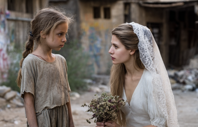 “I wouldn’t marry a man like that!” a little girl suddenly told the bride outside the bar.